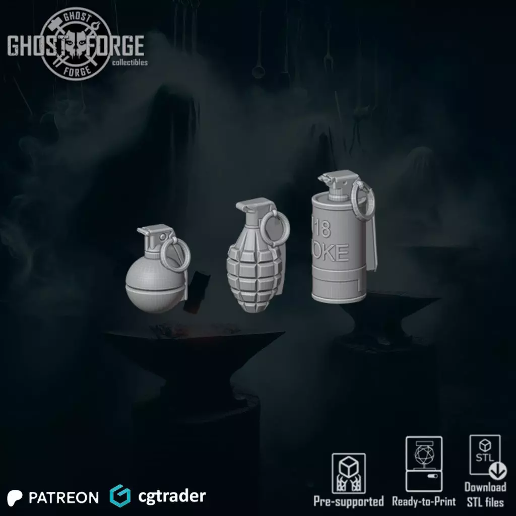 Grenades Pack 1 3D print model_0