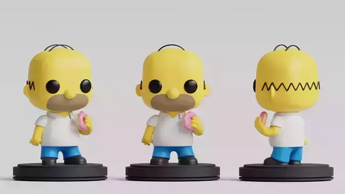 Funko Pop Homer Simpson 3D Printed Model