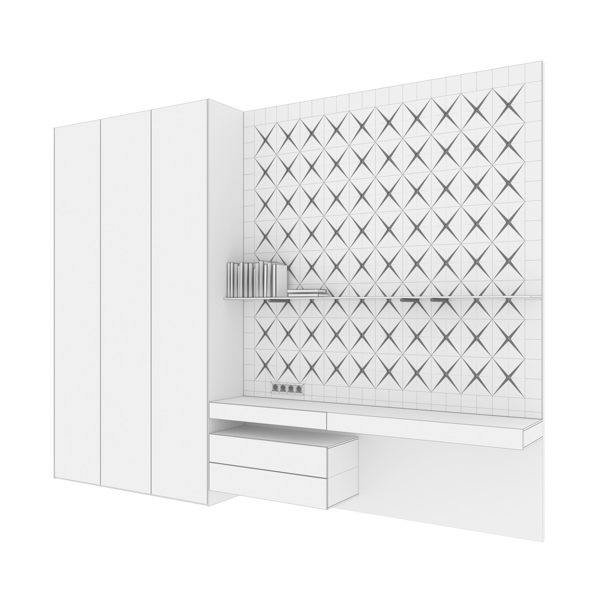 Wardrobe set 12 3D model_6