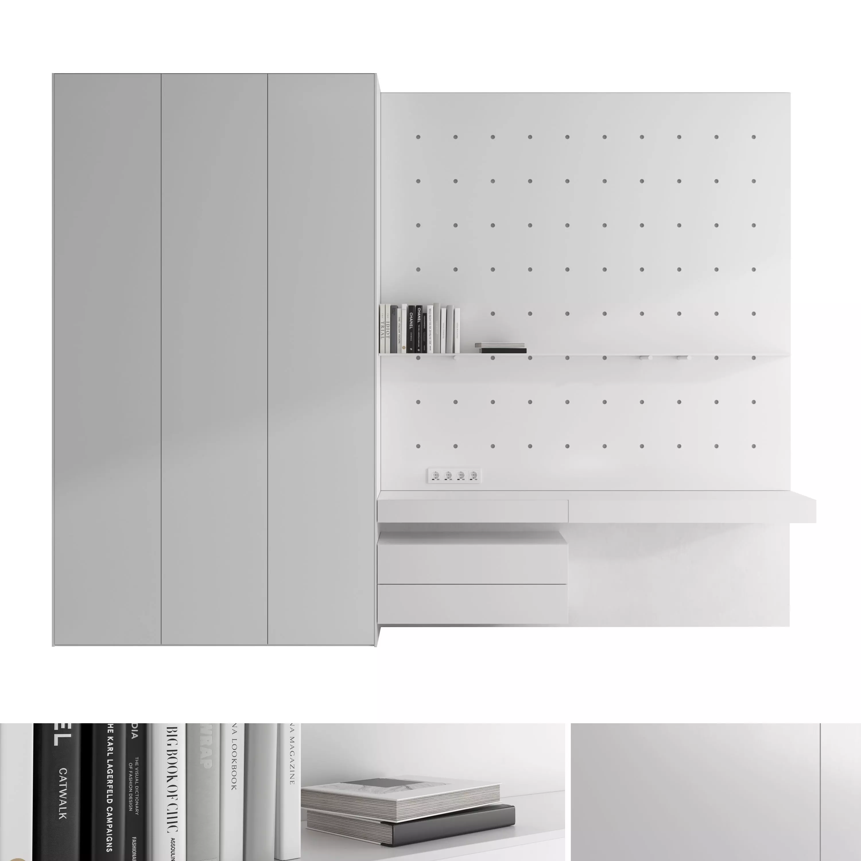 Wardrobe set 12 3D model_0