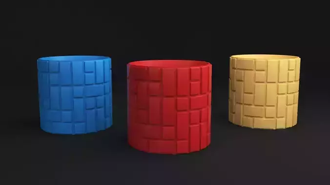 New Pot 3D model 3D print model 16 