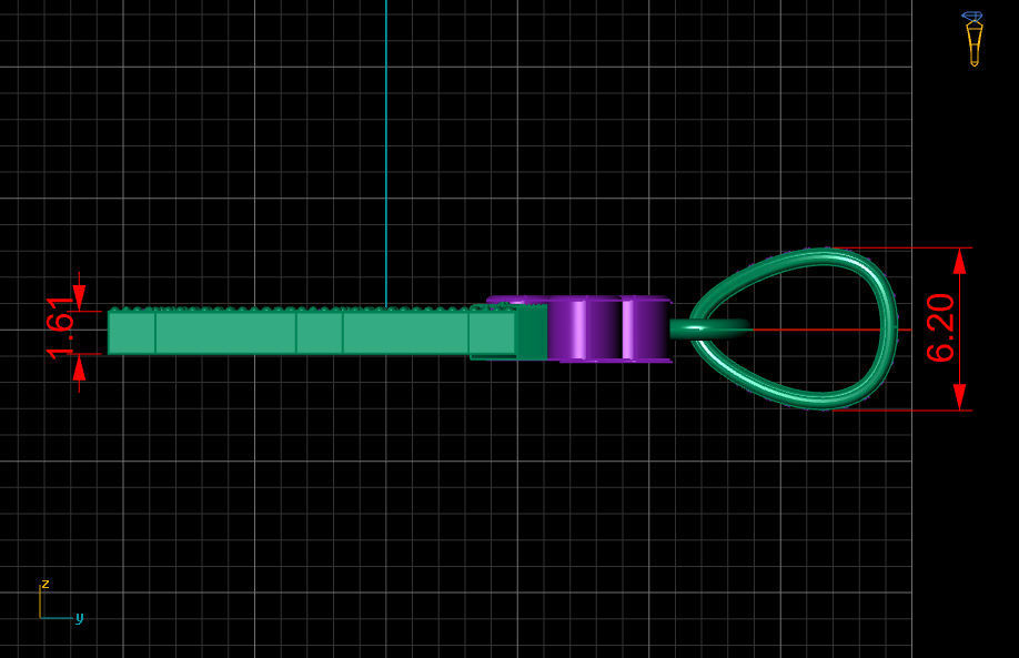 E letter pendant 3D print model_10