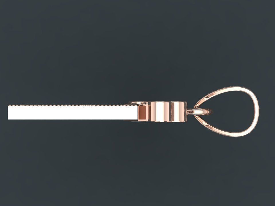 E letter pendant 3D print model_8