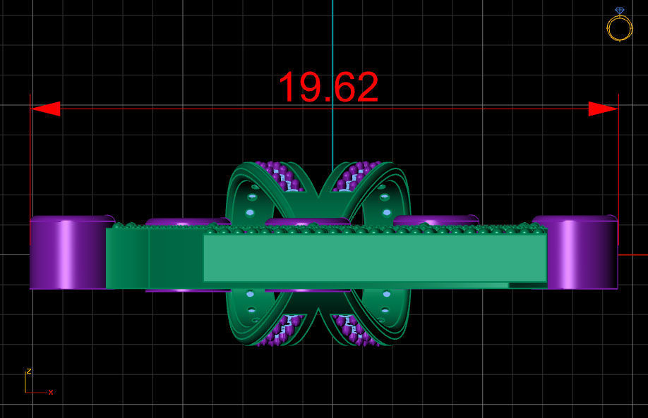 E letter pendant 3D print model_14