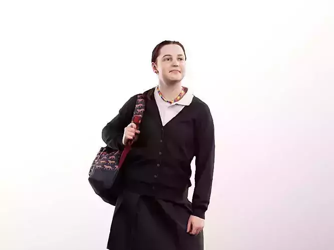 Jasmin 13183 - Standing School Girl With Backpack