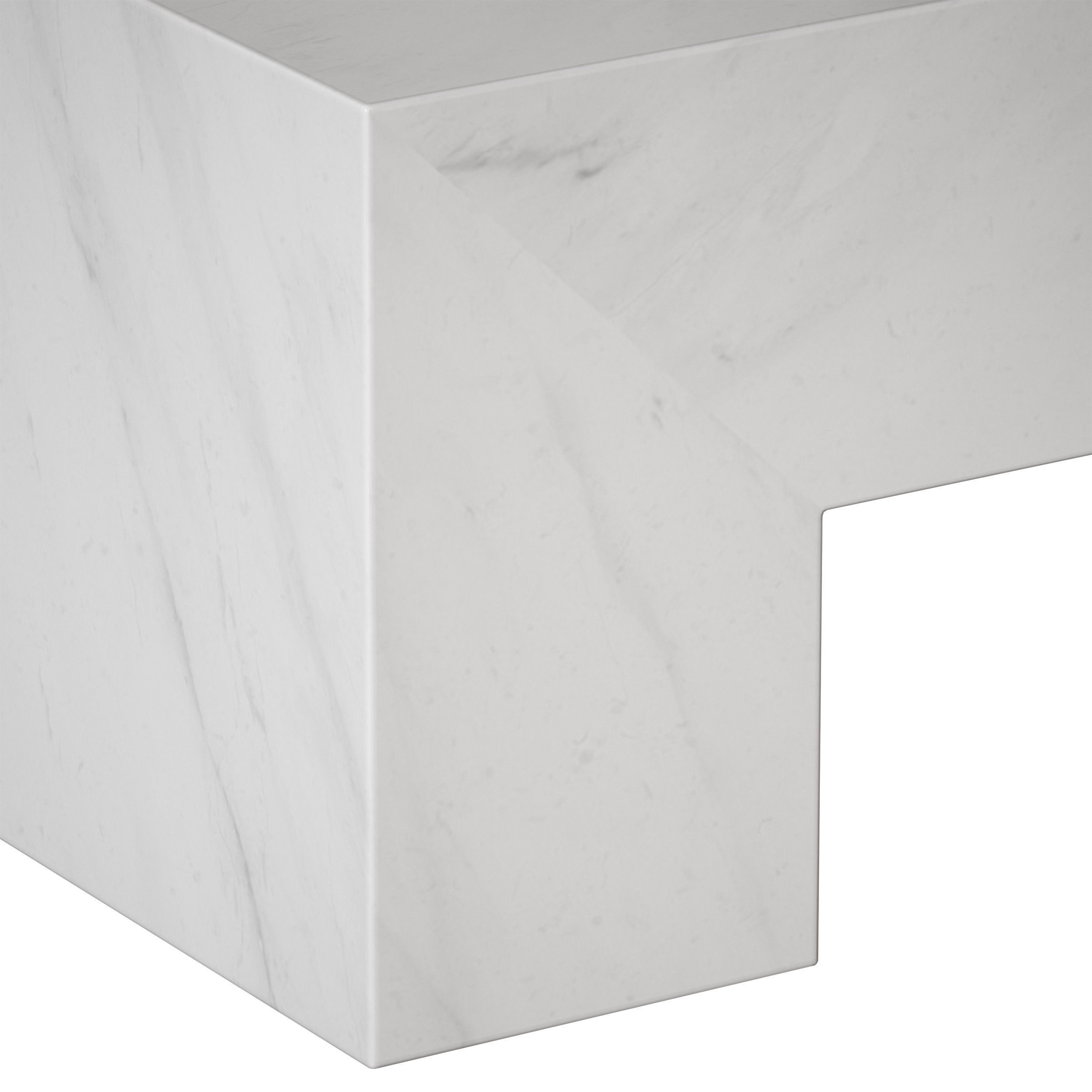 Paramount Gray and White Marble Coffee Table Crate and Barrel 3D model_14