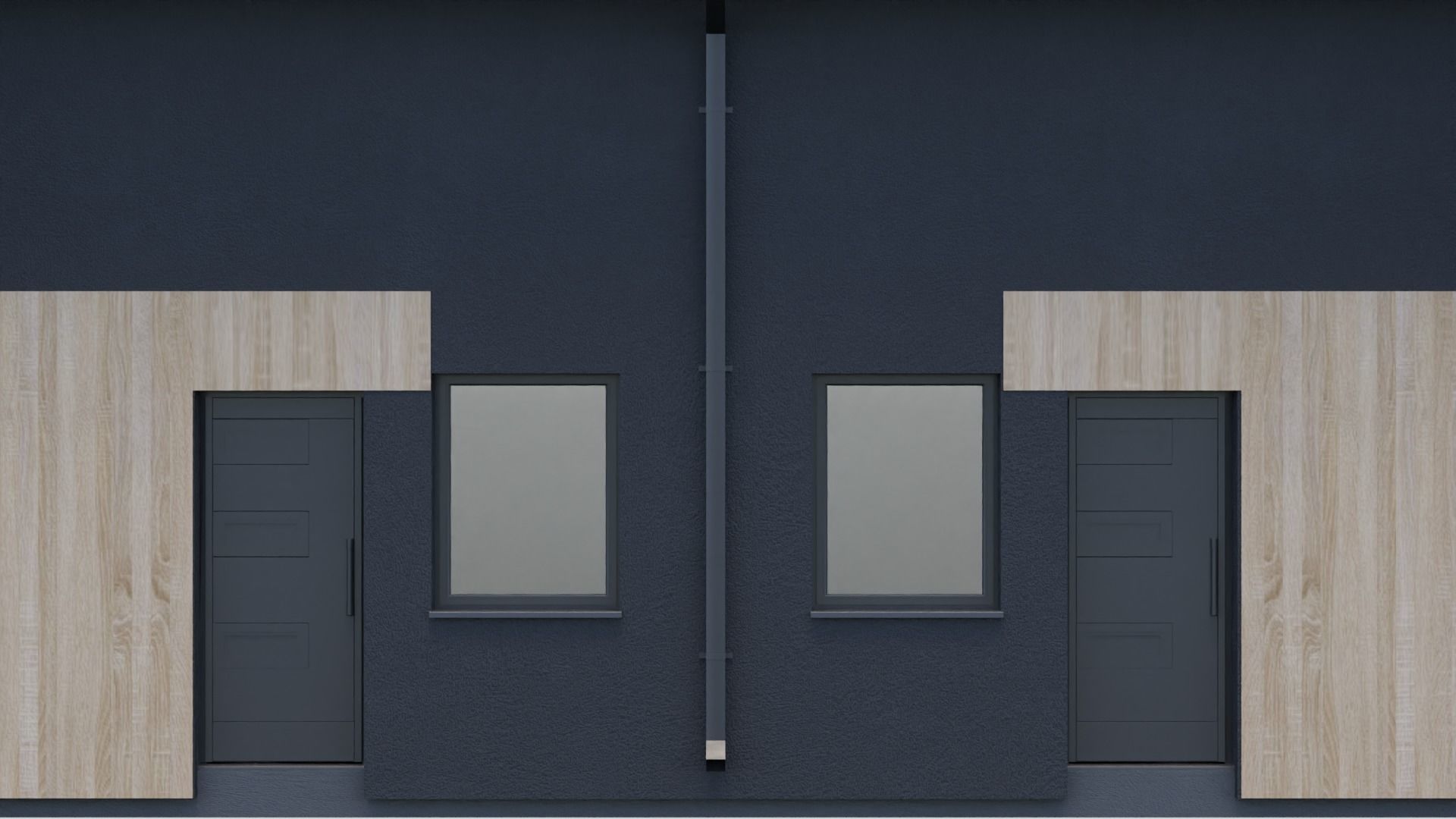 four private houses 3D model_10