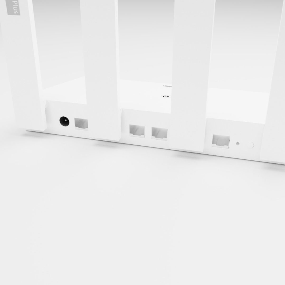 Wifi AX3 Quad-Core Low-poly 3D model_6