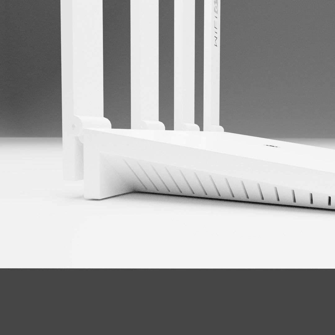Wifi AX3 Quad-Core Low-poly 3D model_8