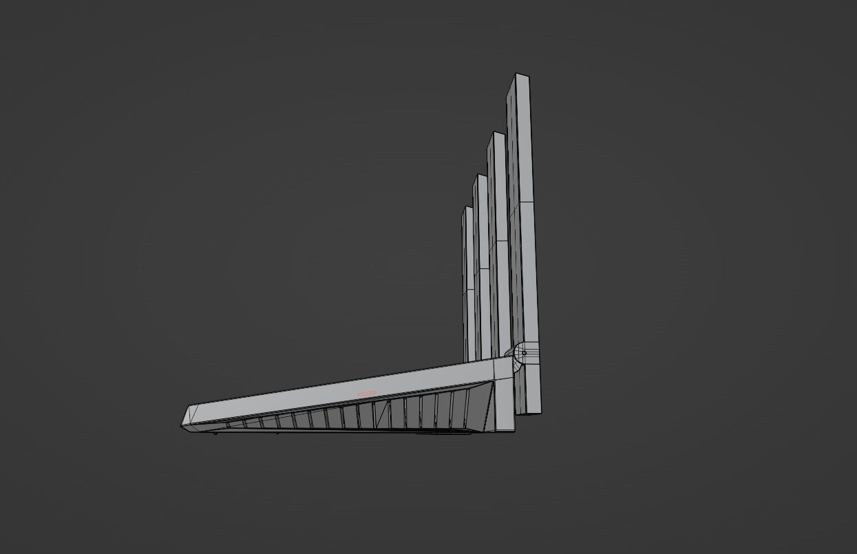 Wifi AX3 Quad-Core Low-poly 3D model_11