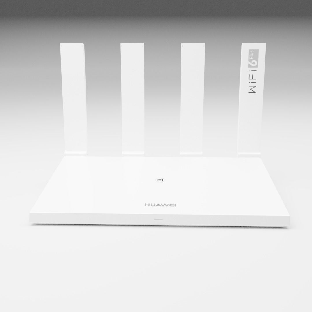 Wifi AX3 Quad-Core Low-poly 3D model_3