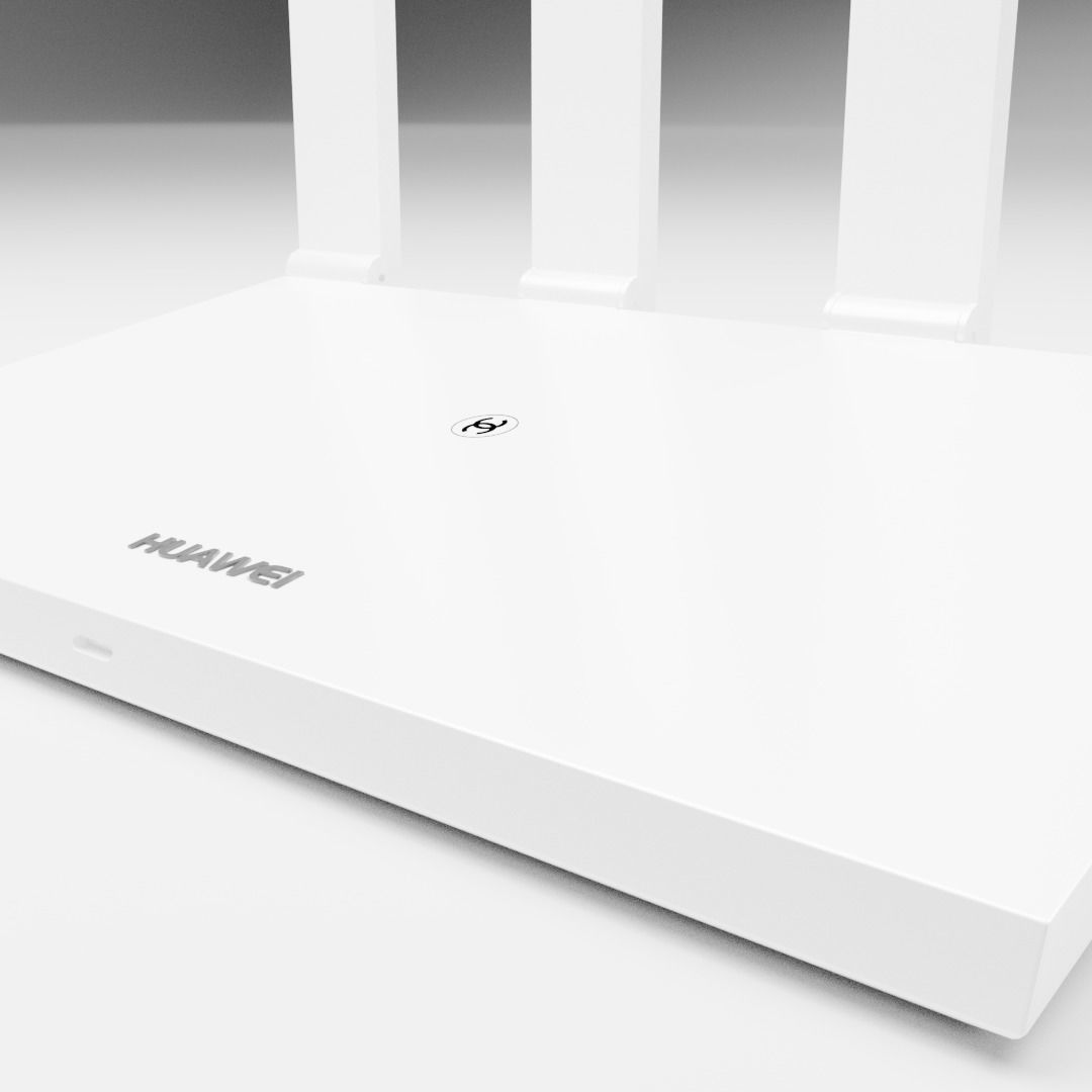 Wifi AX3 Quad-Core Low-poly 3D model_7