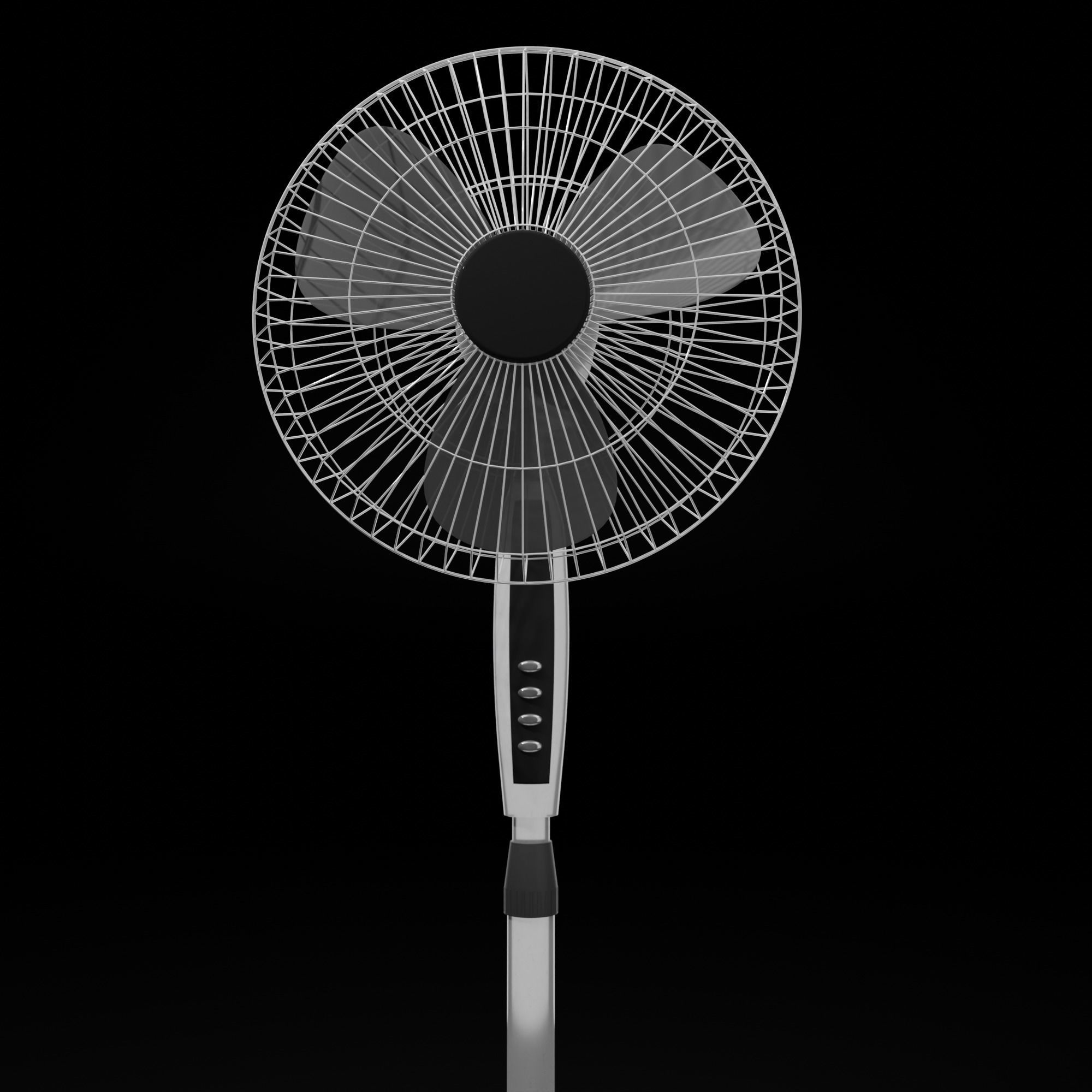 Standing fan 3D model_3