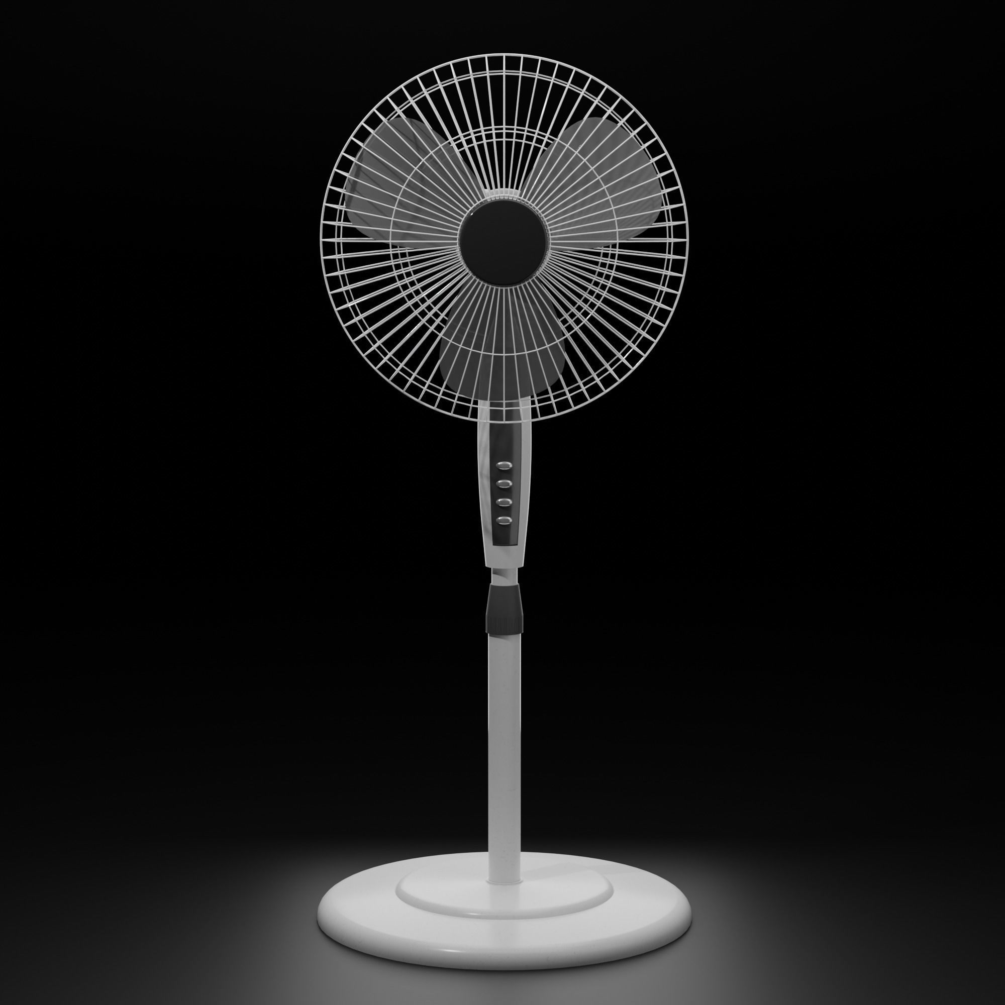 Standing fan 3D model_2
