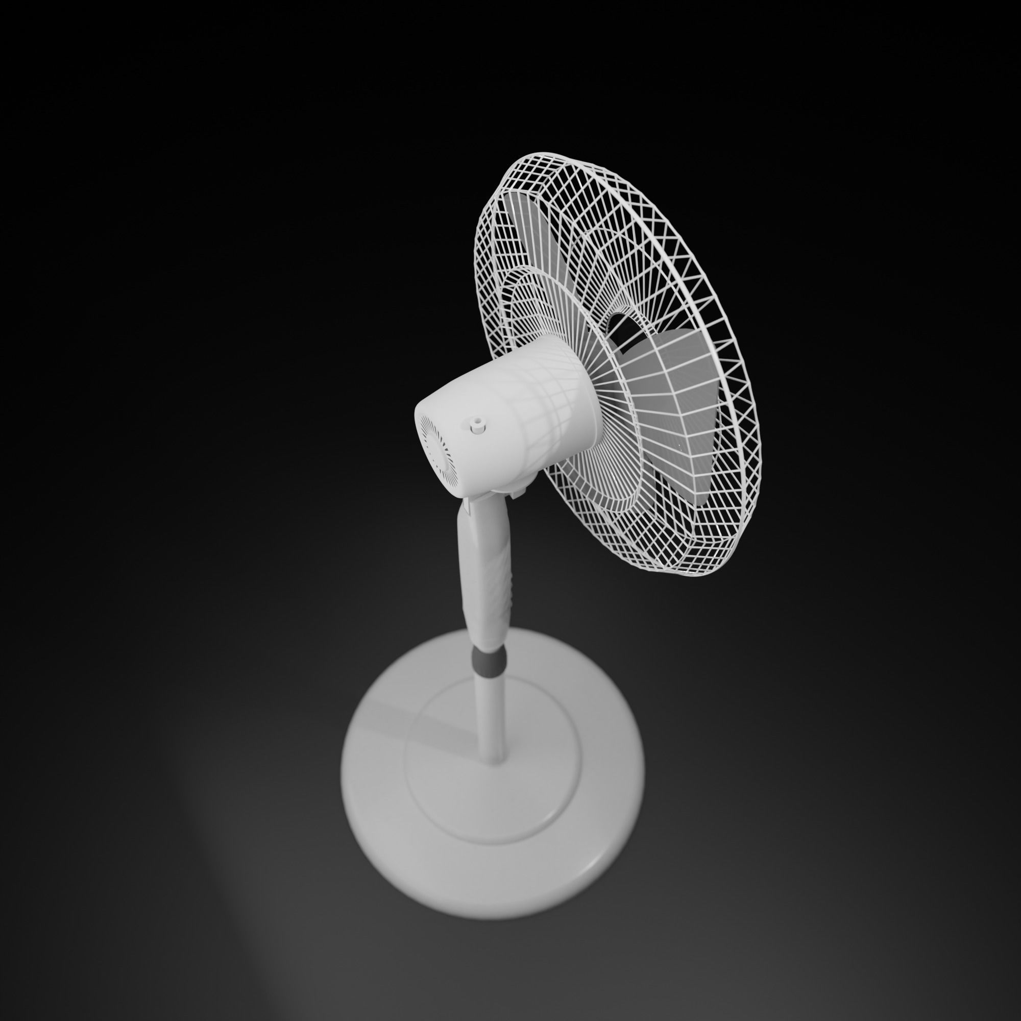 Standing fan 3D model_5