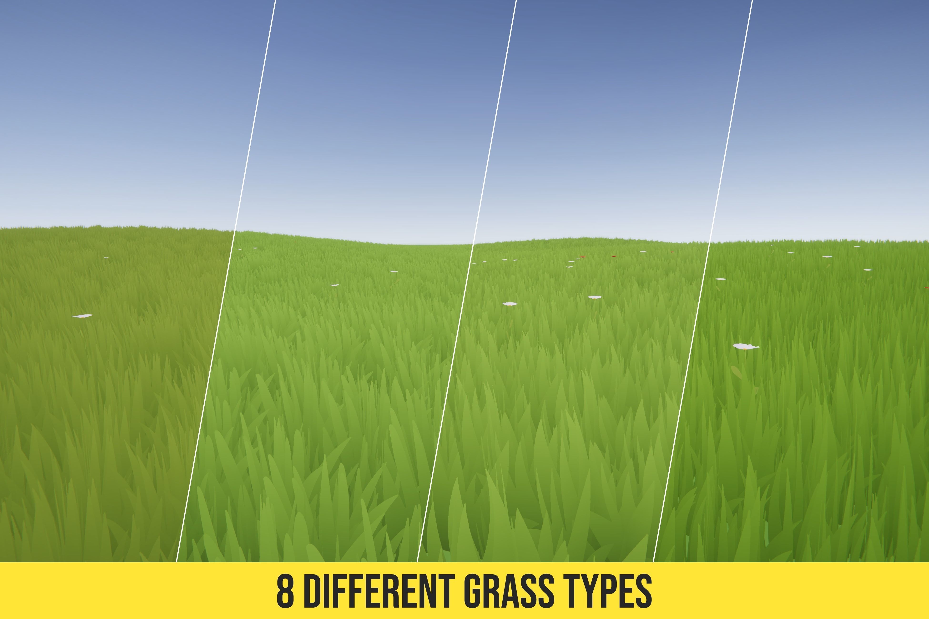 3D model Low Poly Cartoon Grass and Plants for Unity and Unreal Engine ...