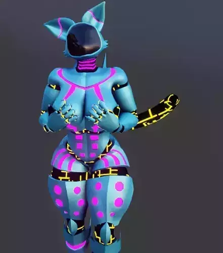 MegKat 3D Model furry NSFW SFW Low-poly 3D model