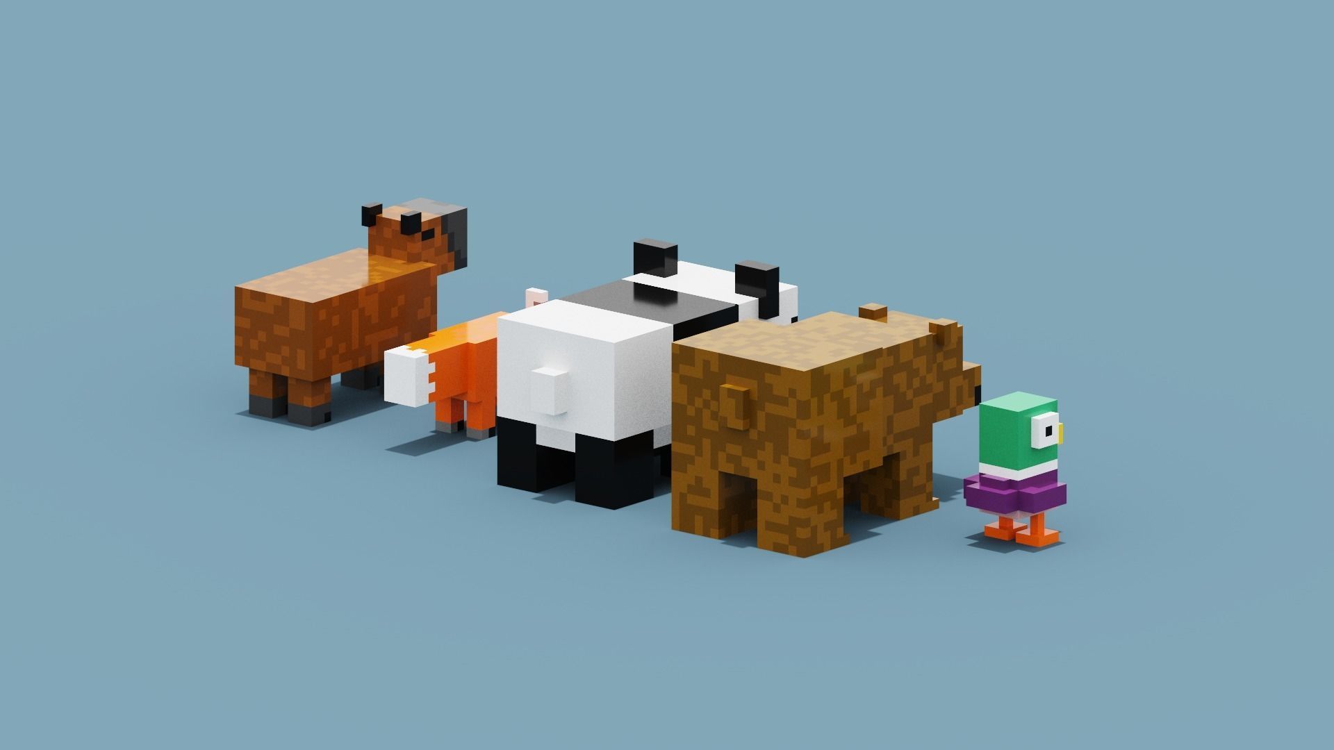 Minecraft Animals Low-poly 3D model_8
