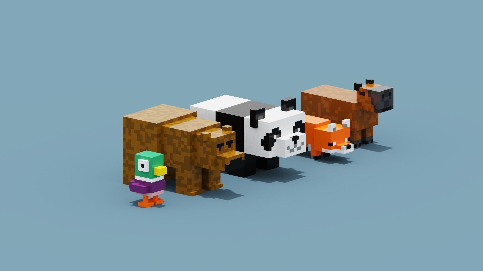 Minecraft Animals Low-poly 3D model_11