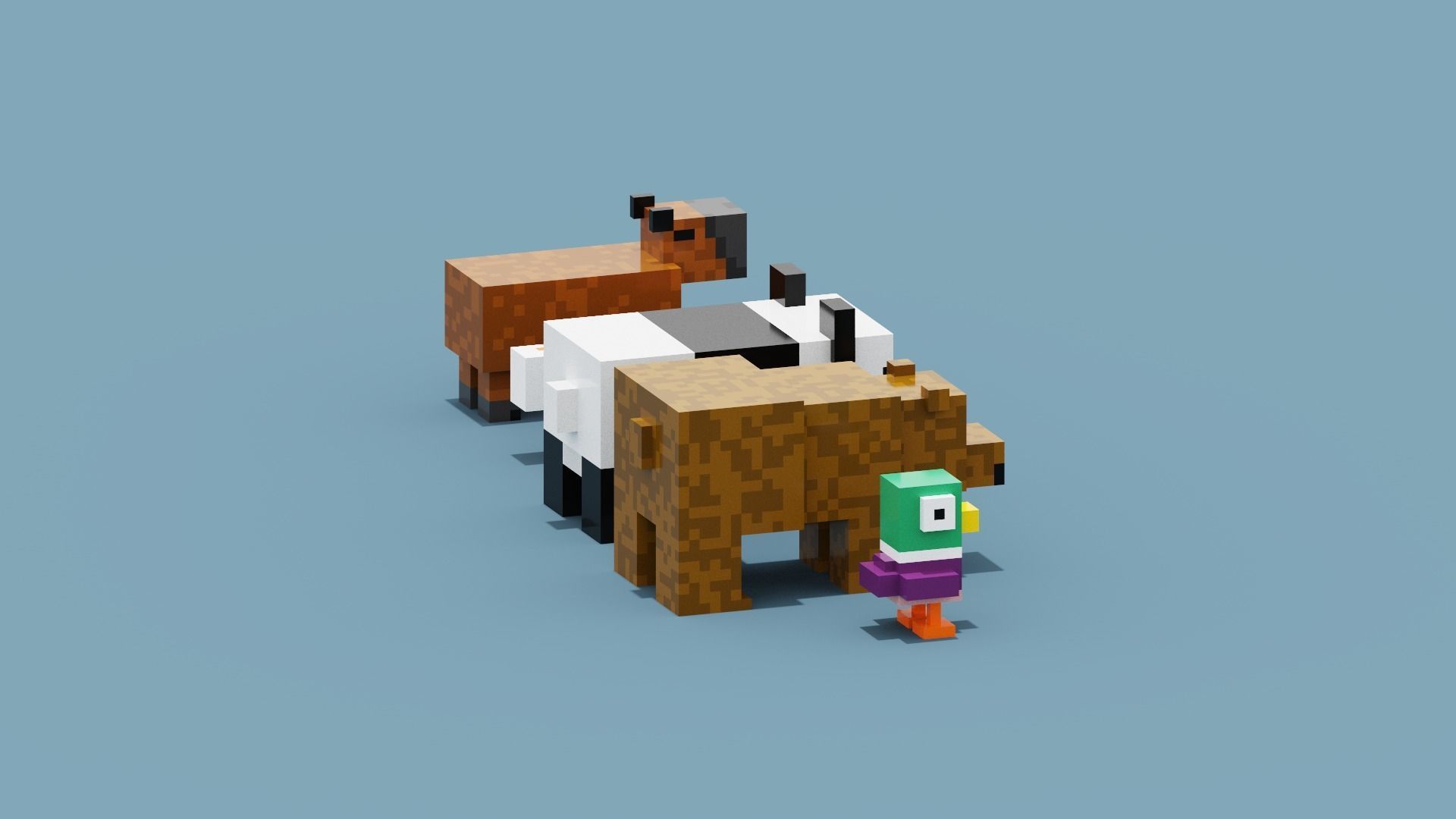 Minecraft Animals Low-poly 3D model_9