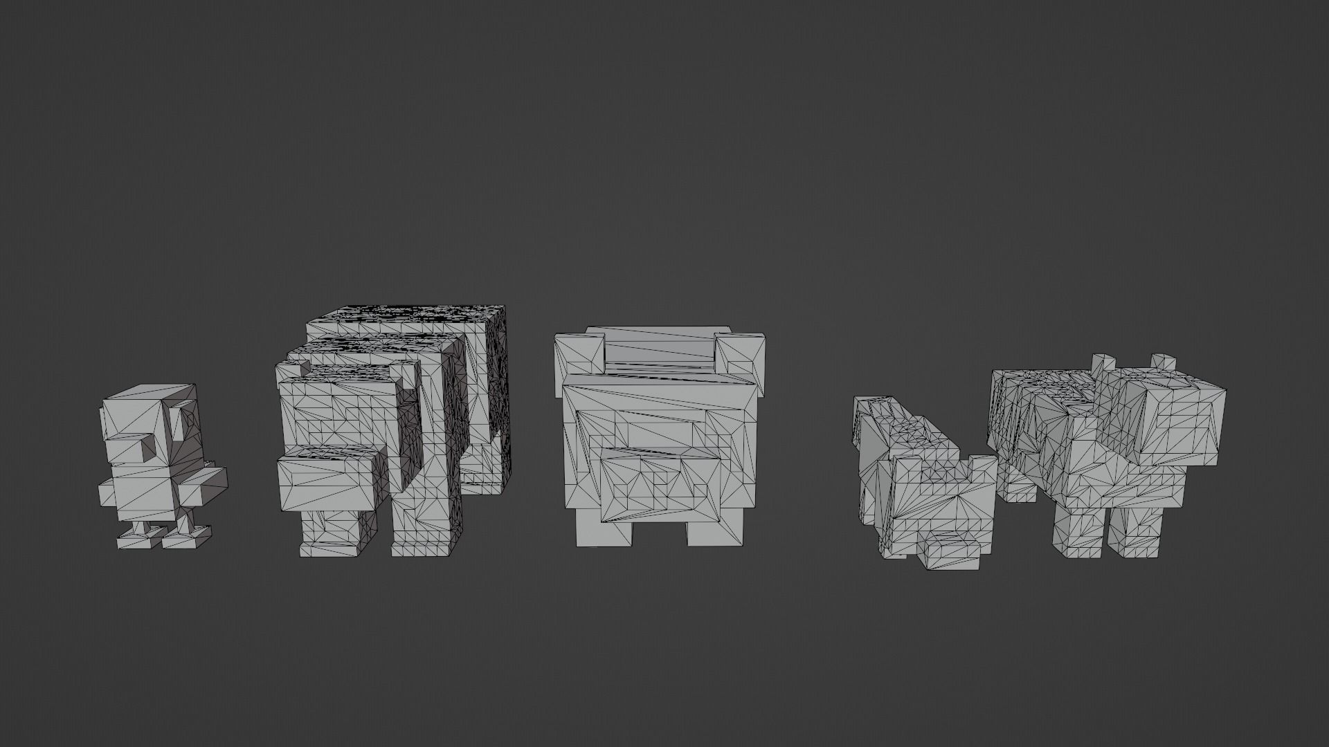 Minecraft Animals Low-poly 3D model_13