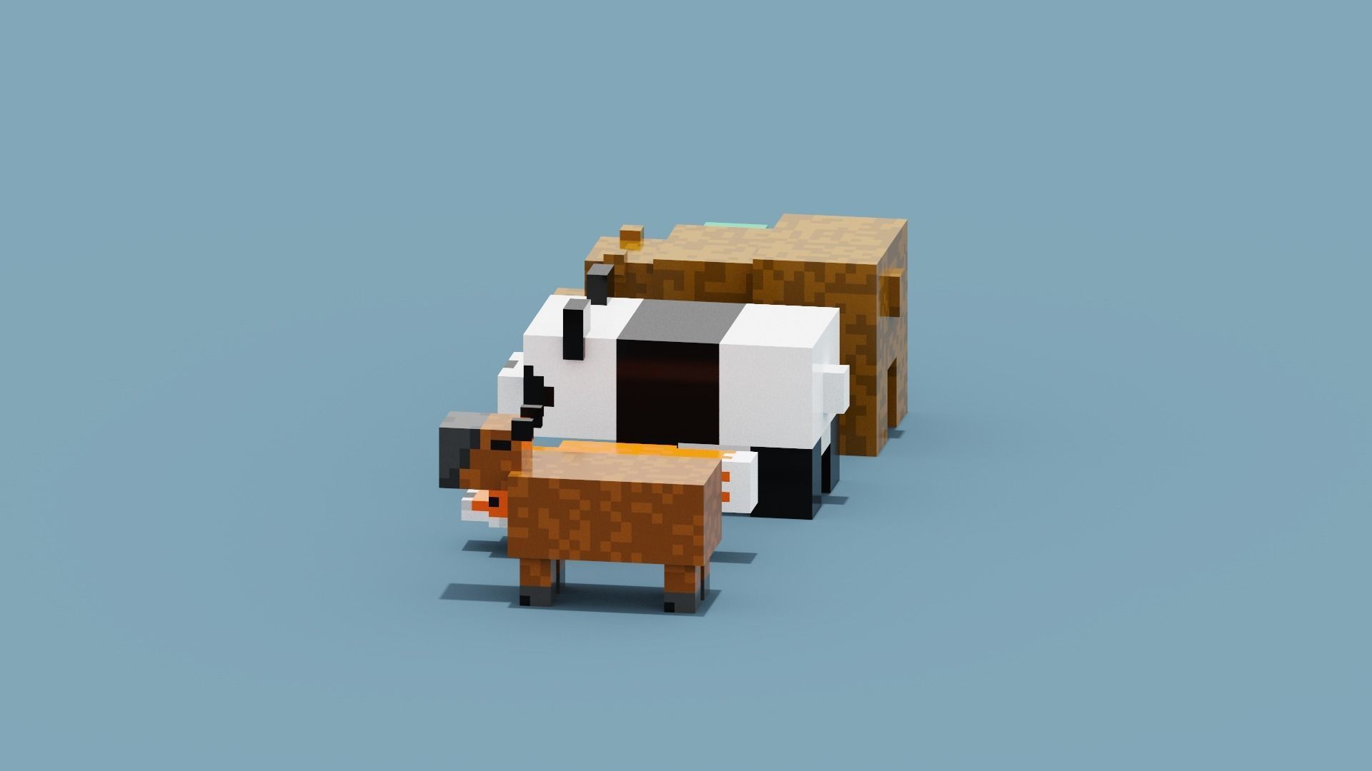 Minecraft Animals Low-poly 3D model_4