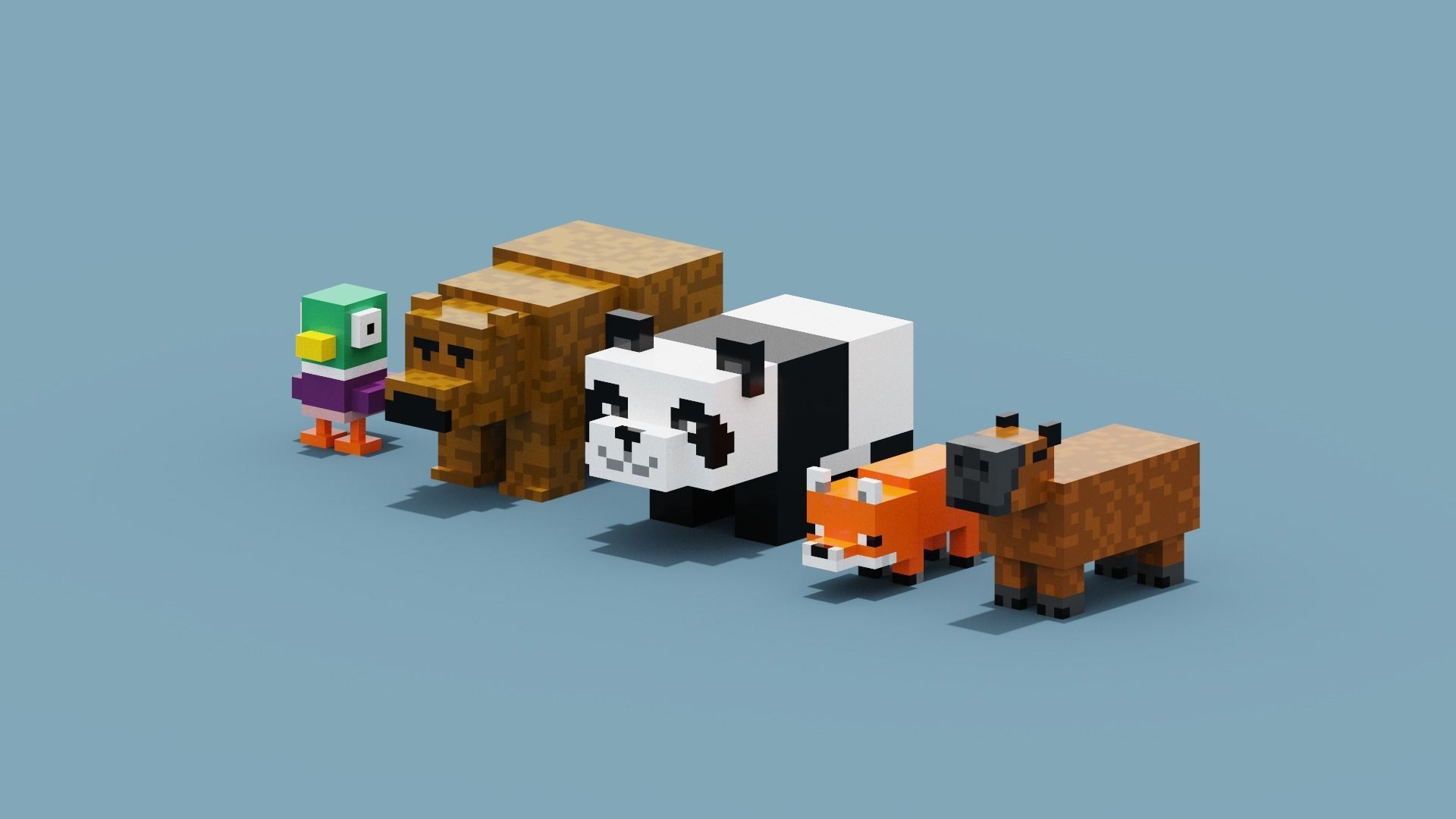 Minecraft Animals Low-poly 3D model_2