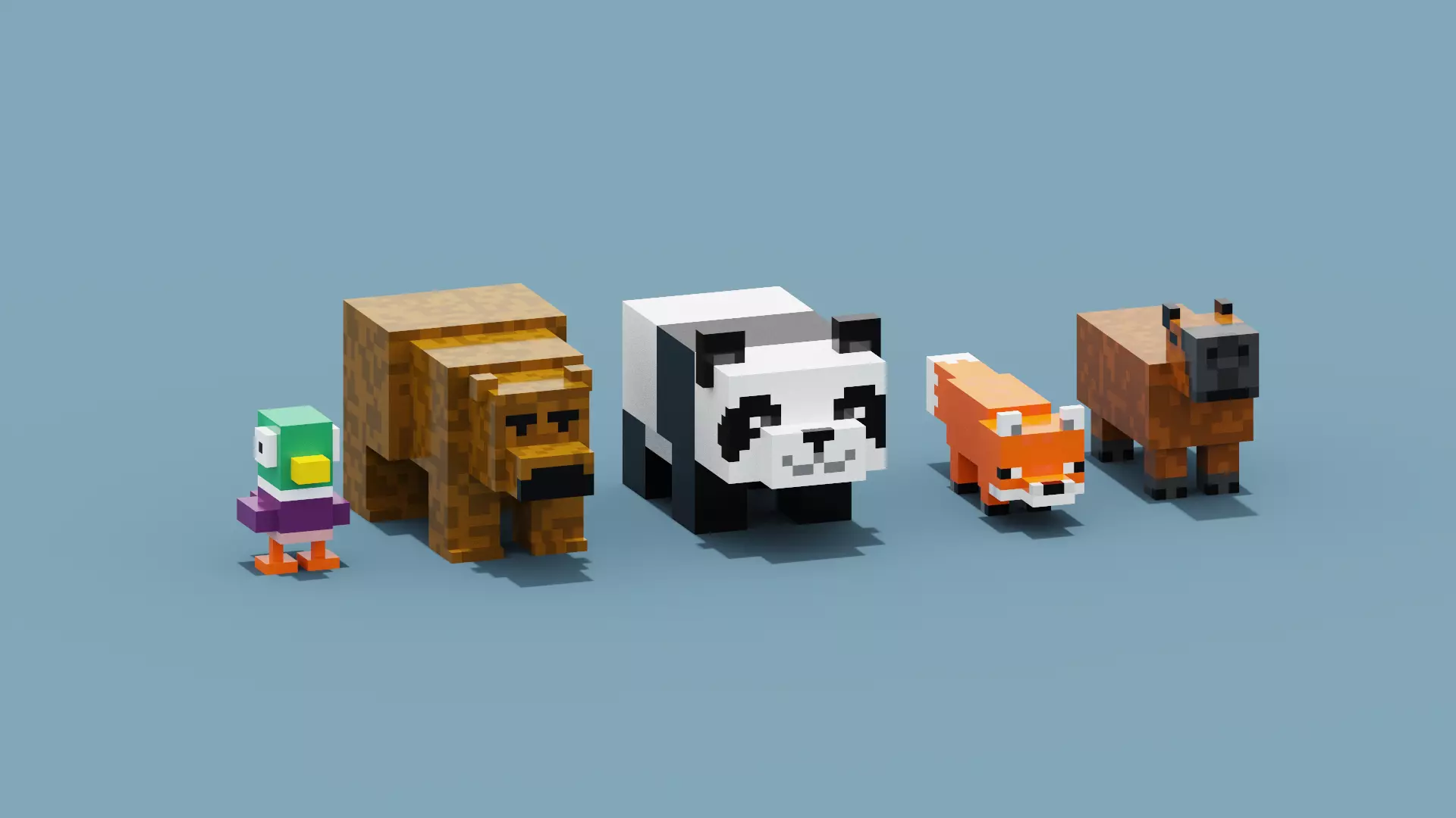 Minecraft Animals Low-poly 3D model_0