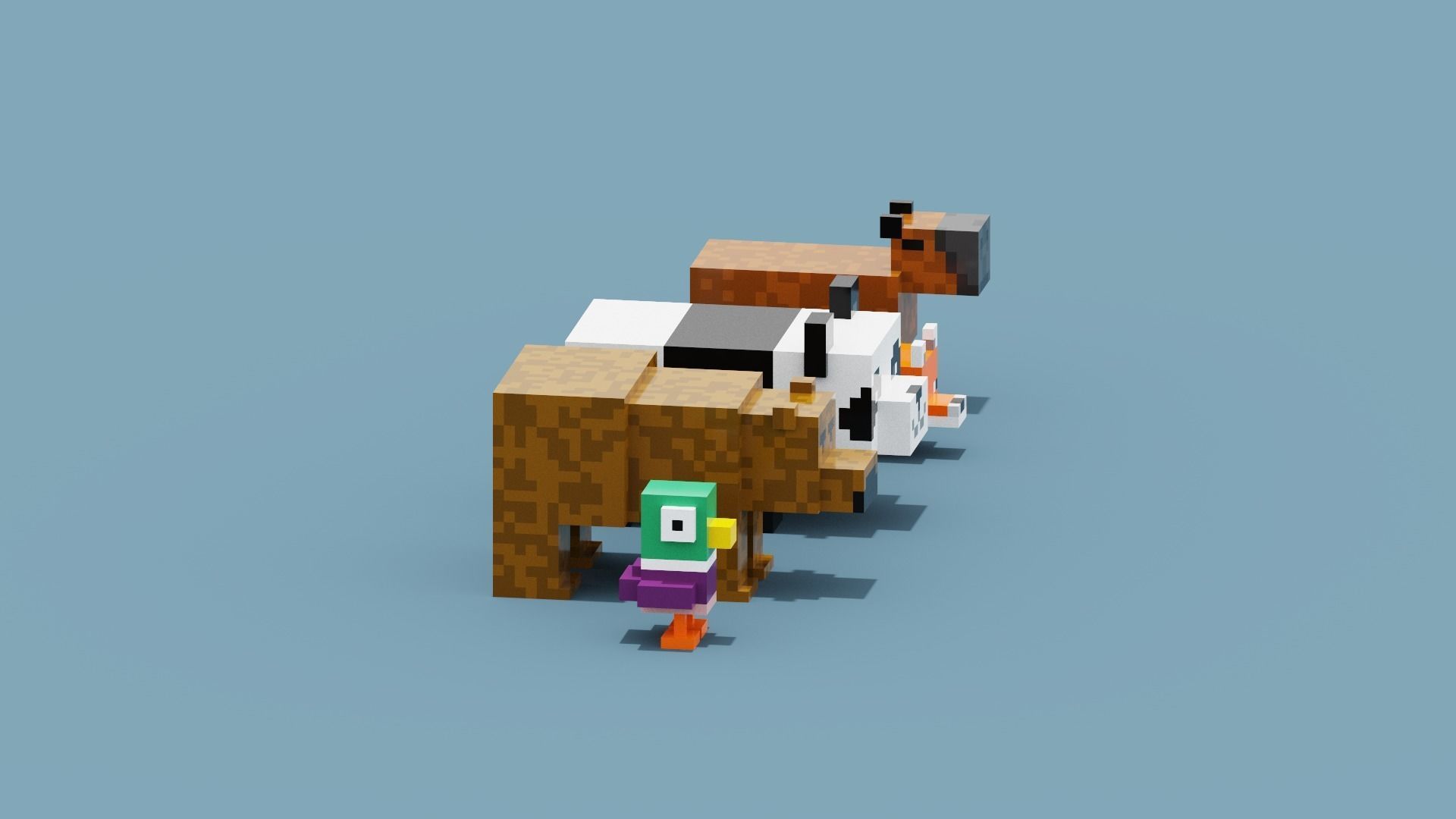 Minecraft Animals Low-poly 3D model_10