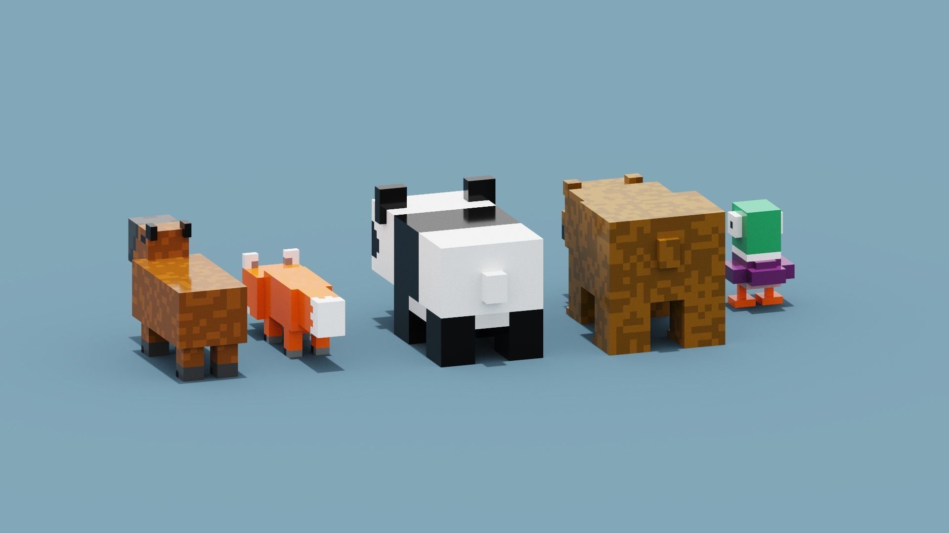 Minecraft Animals Low-poly 3D model_6