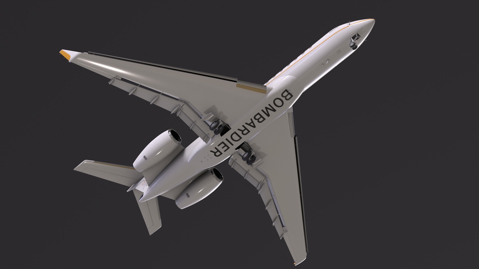 Bombardier global 7000 Low-poly 3D model_15