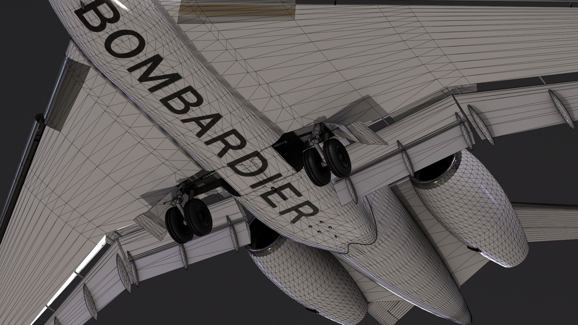 Bombardier global 7000 Low-poly 3D model_14