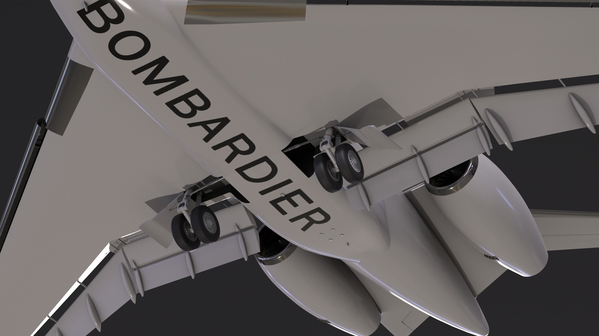 Bombardier global 7000 Low-poly 3D model_13