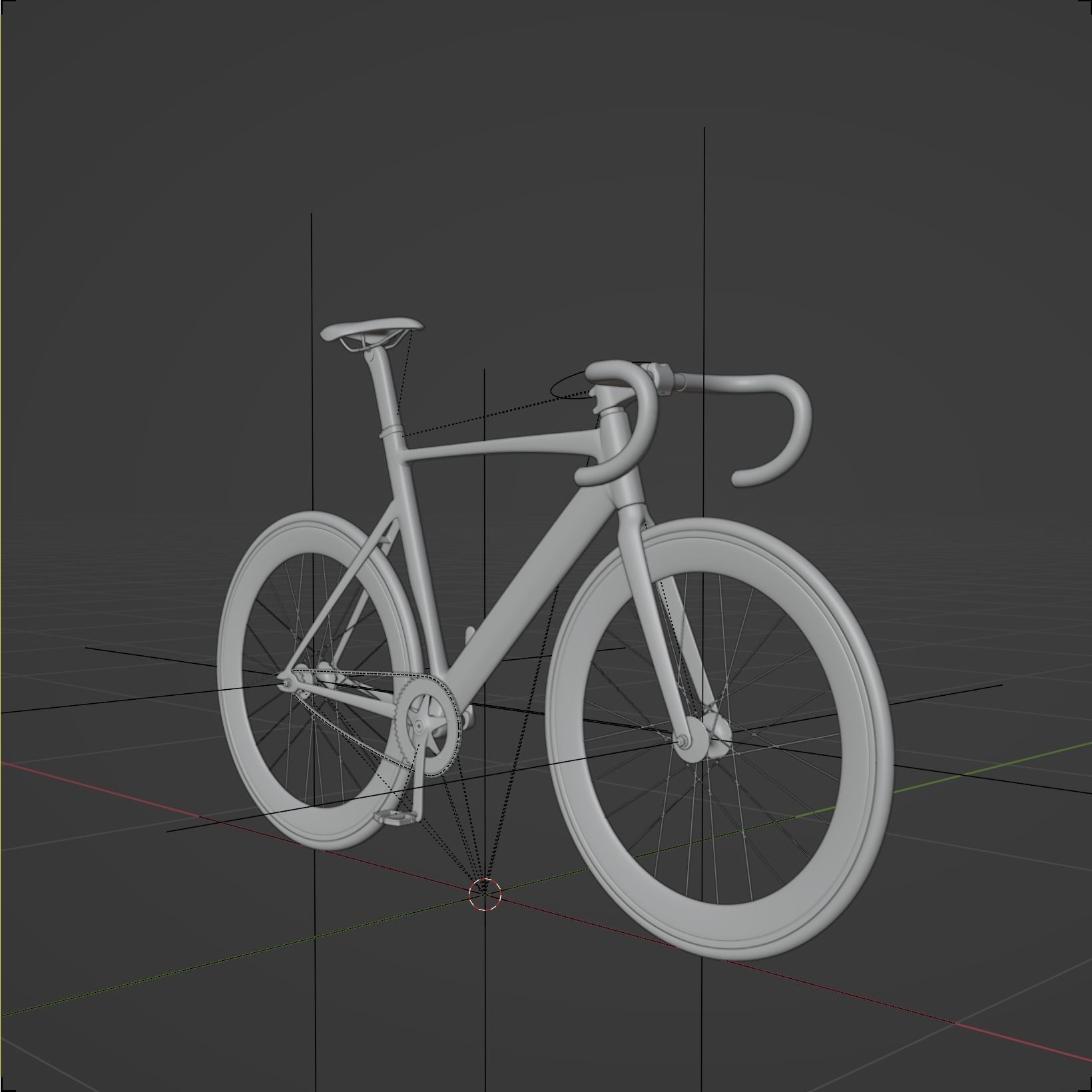 Track Fixed Gear Bike 3D model_2