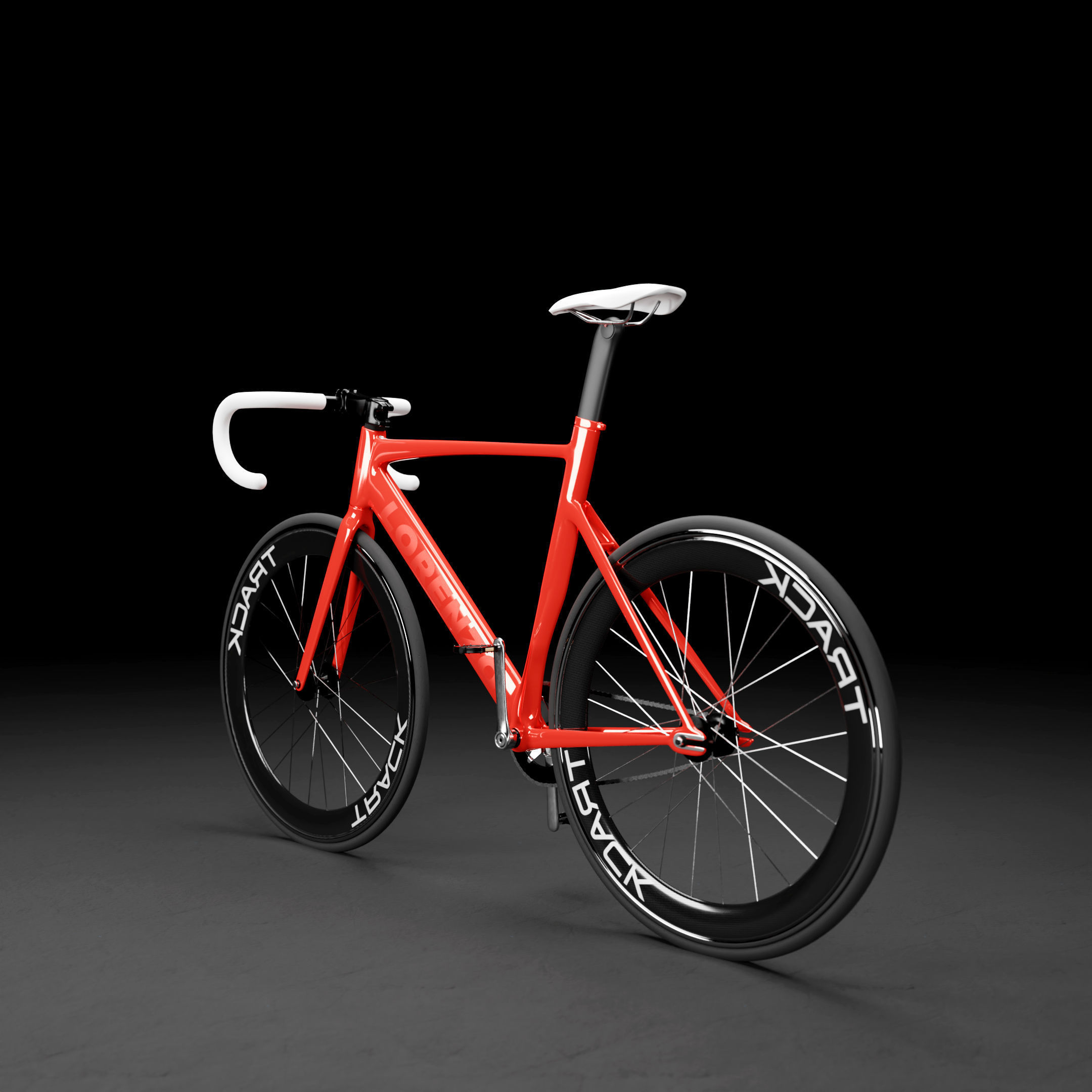 Track Fixed Gear Bike 3D model_1