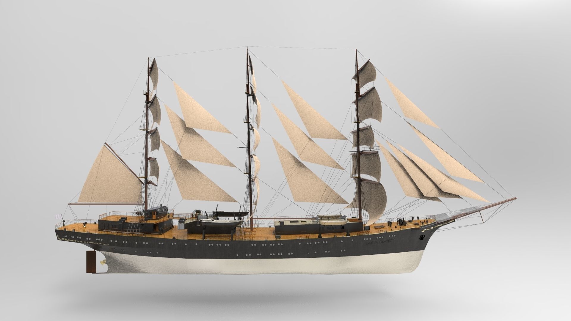 Sailing Ship Type Z 3D model_2