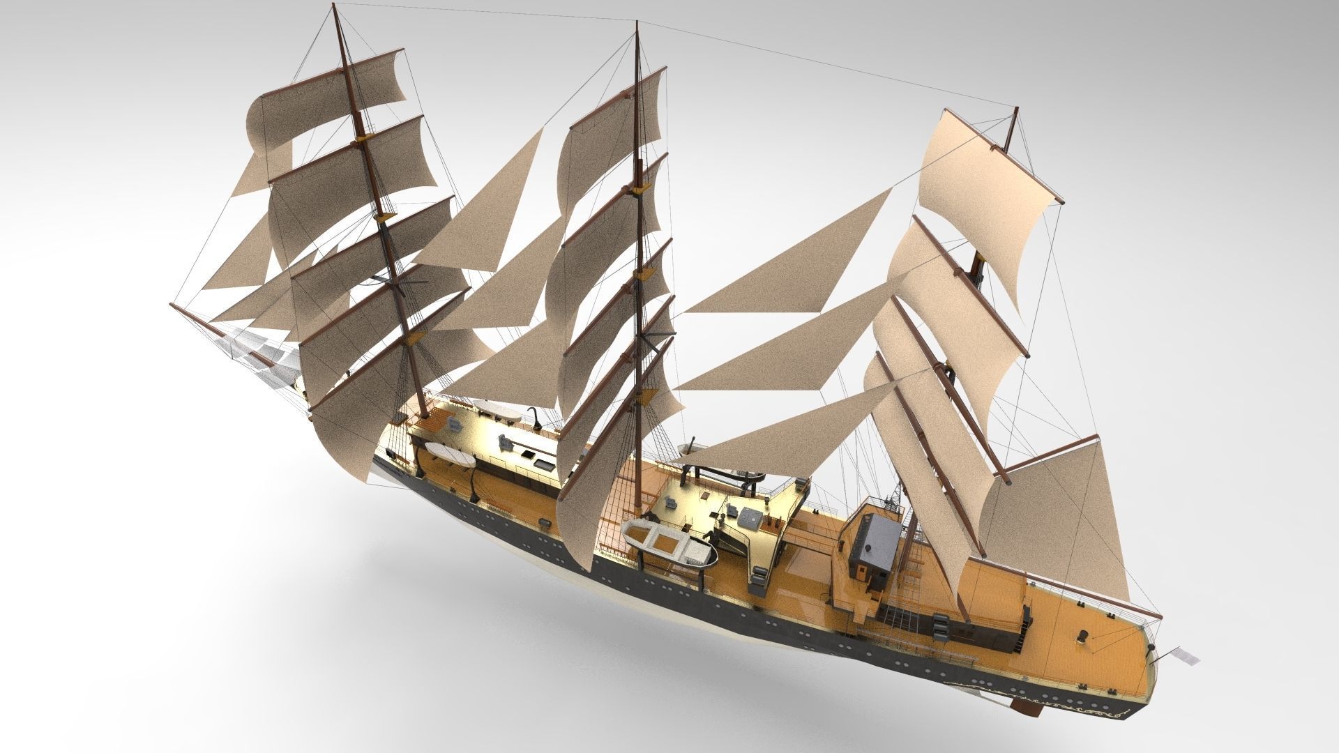 Sailing Ship Type Z 3D model_1