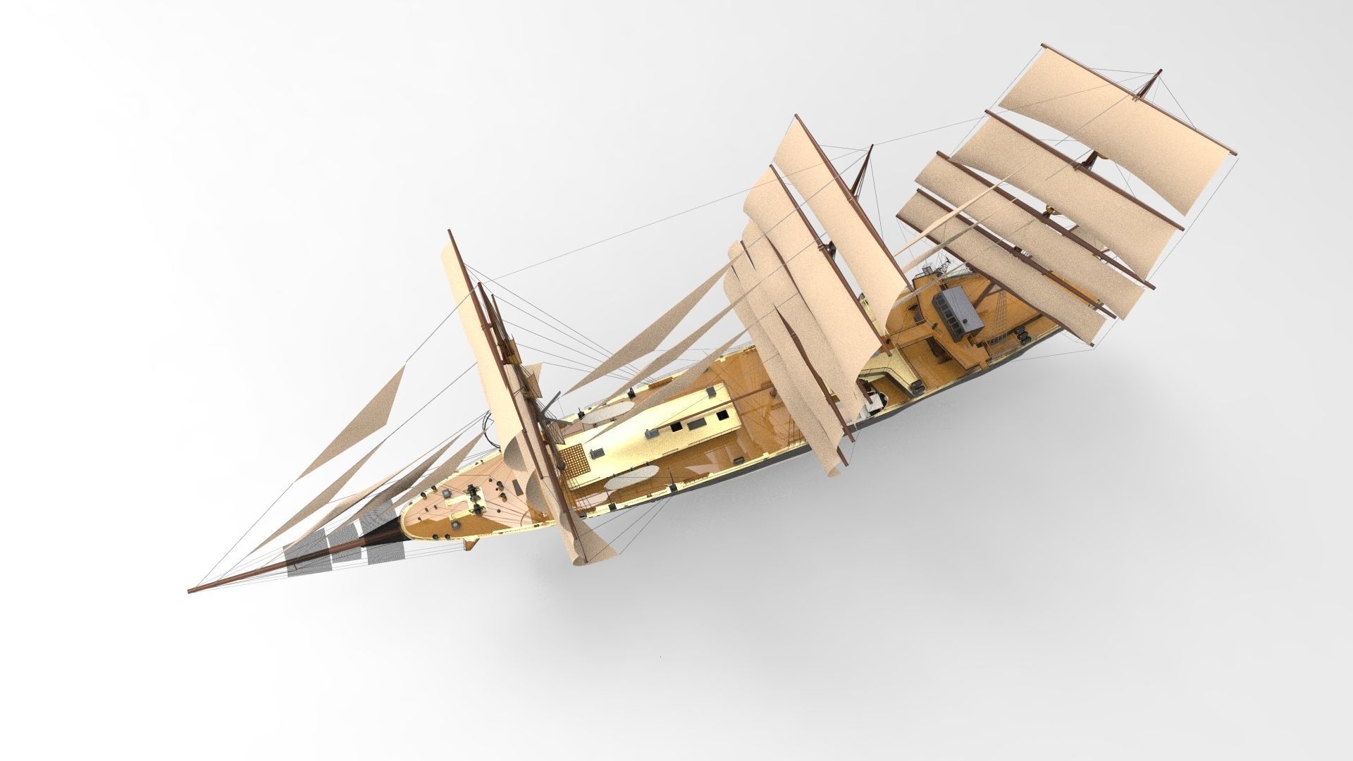 Sailing Ship Type Z 3D model_4