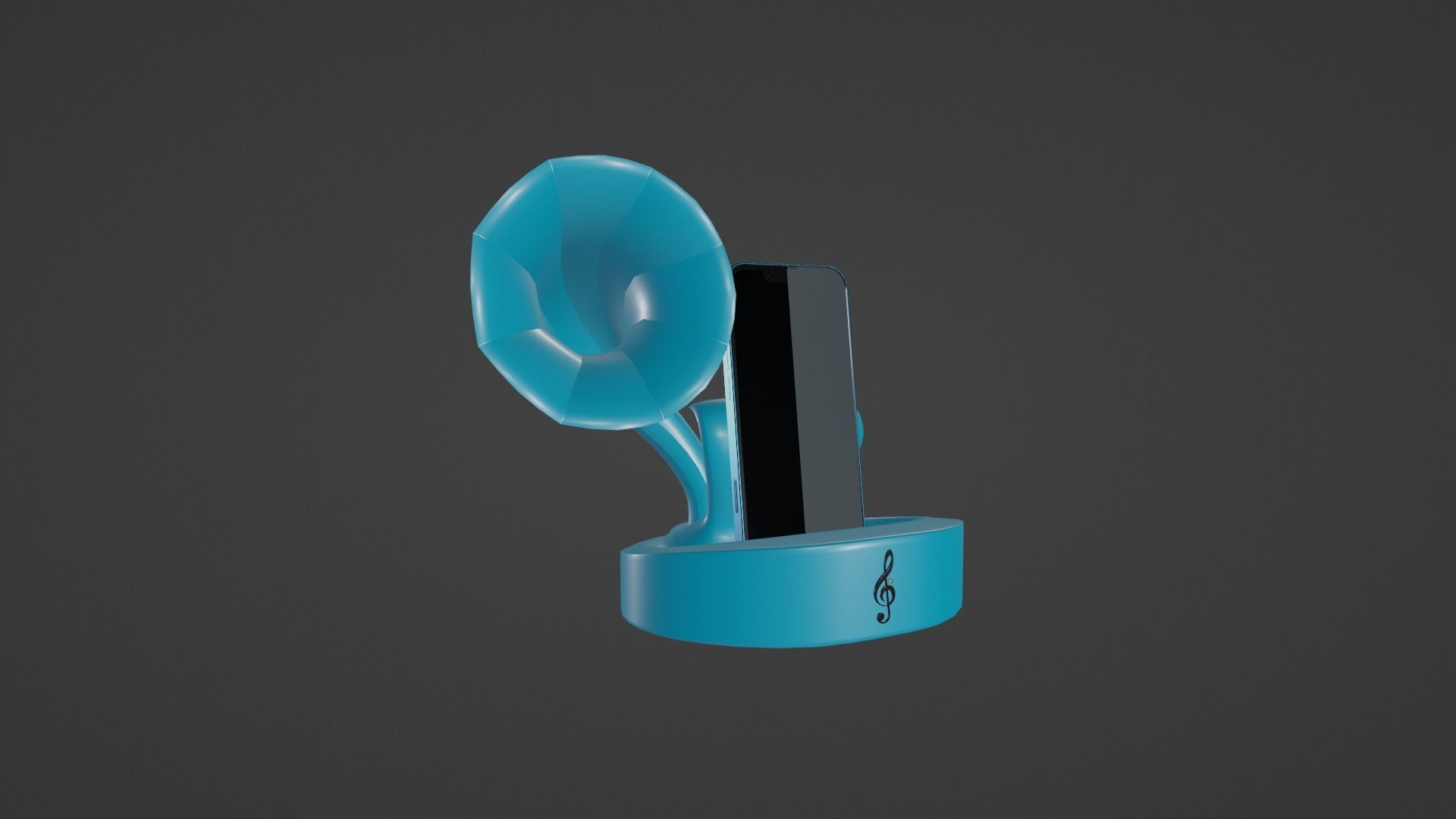 Gramo Phone Amplifier 3D model_2