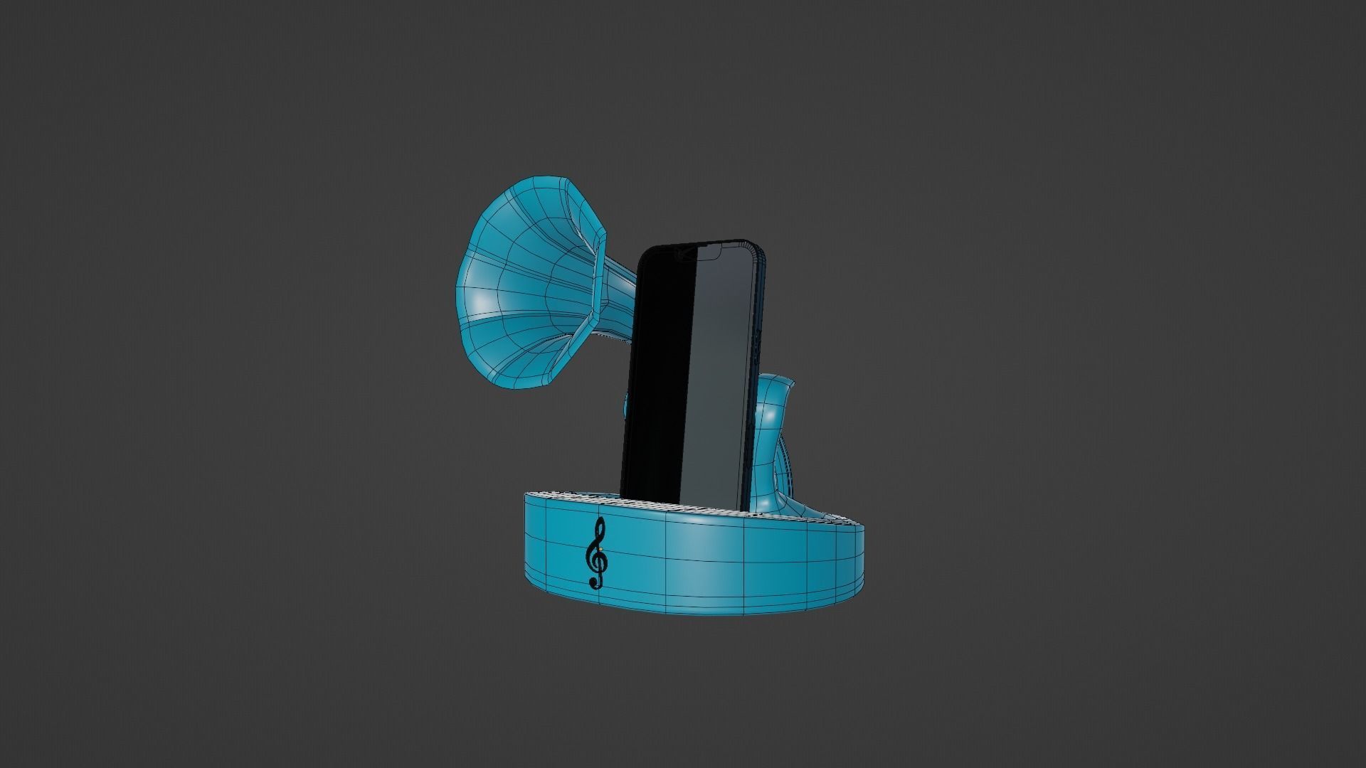 Gramo Phone Amplifier 3D model_6