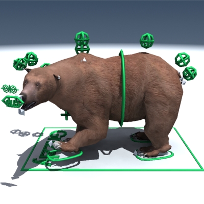 Grizzly Bear Rigged 3D model_5