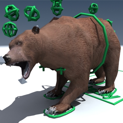 Grizzly Bear Rigged 3D model_12