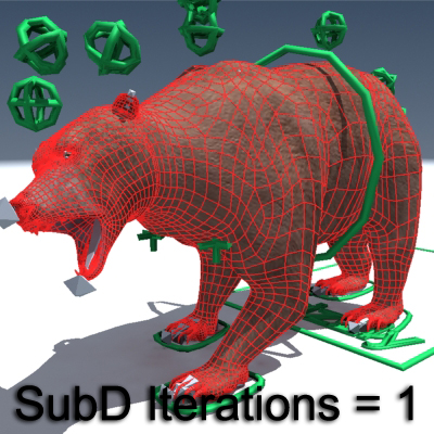 Grizzly Bear Rigged 3D model_16