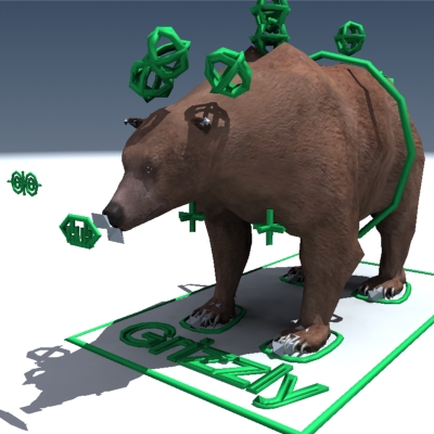Grizzly Bear Rigged 3D model_10