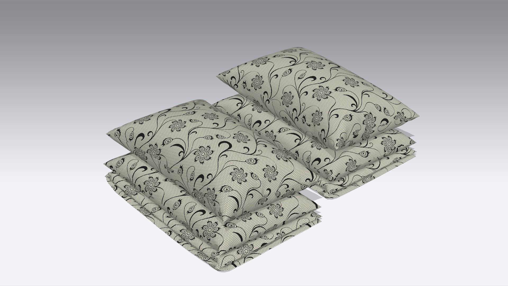 Pillow Low-poly 3D model_1