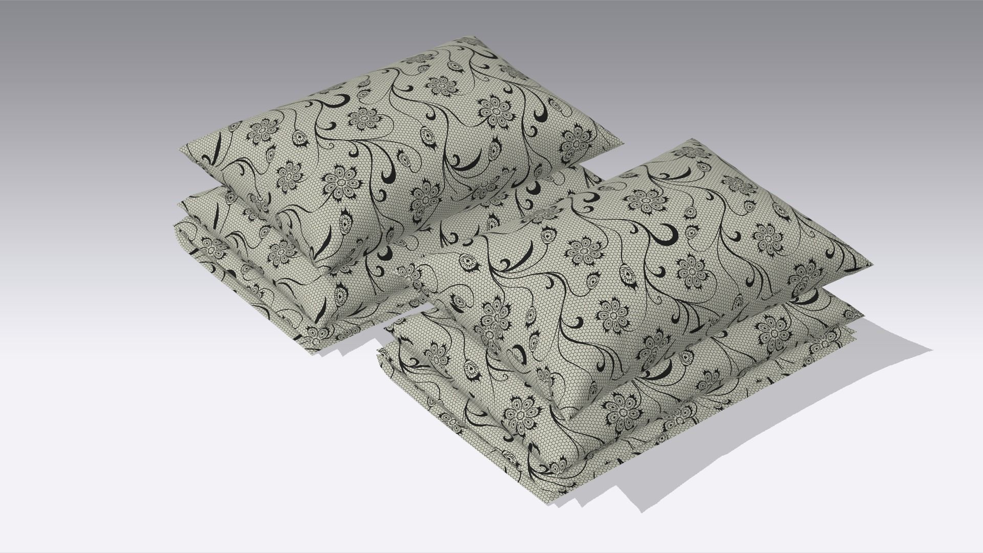 Pillow Low-poly 3D model_3