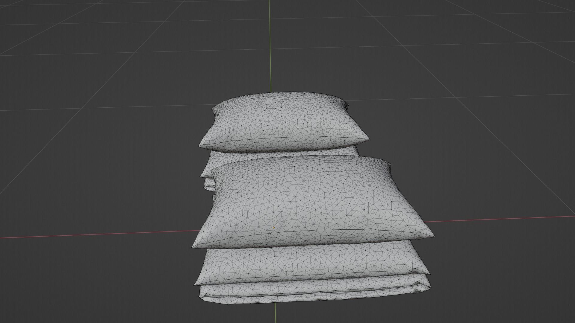 Pillow Low-poly 3D model_8