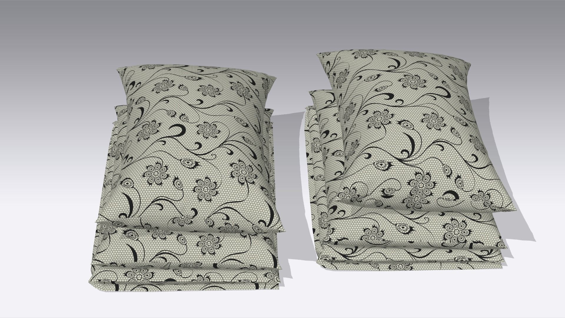 Pillow Low-poly 3D model_2