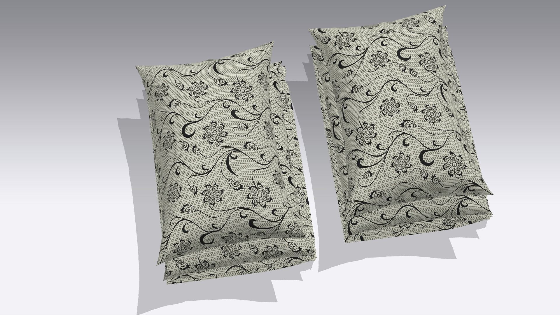 Pillow Low-poly 3D model_6