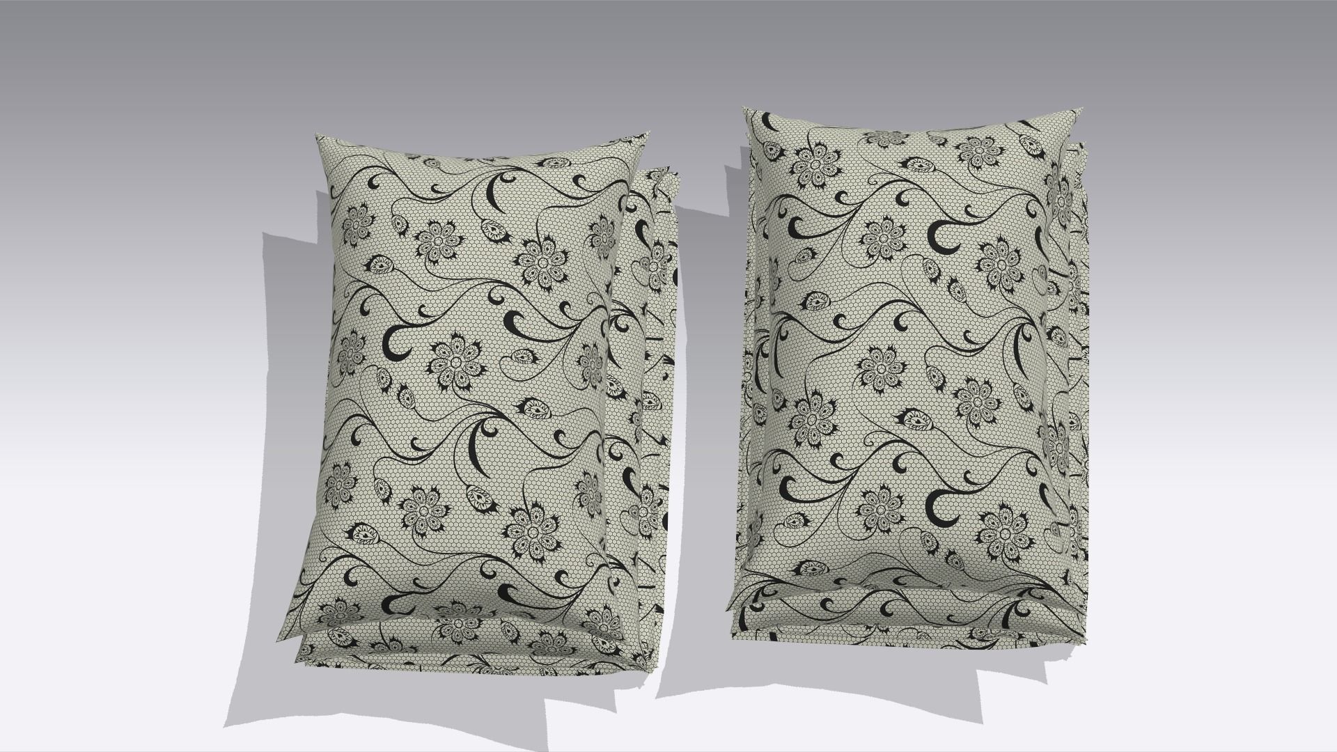 Pillow Low-poly 3D model_4